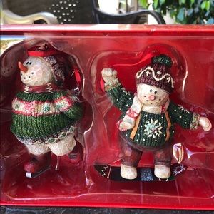 Xmas tree ornaments Ice skater and snowboarderNEW